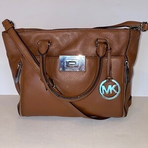 Michael Kors Brown Cognac Leather Sloan Bag Satchel Purse